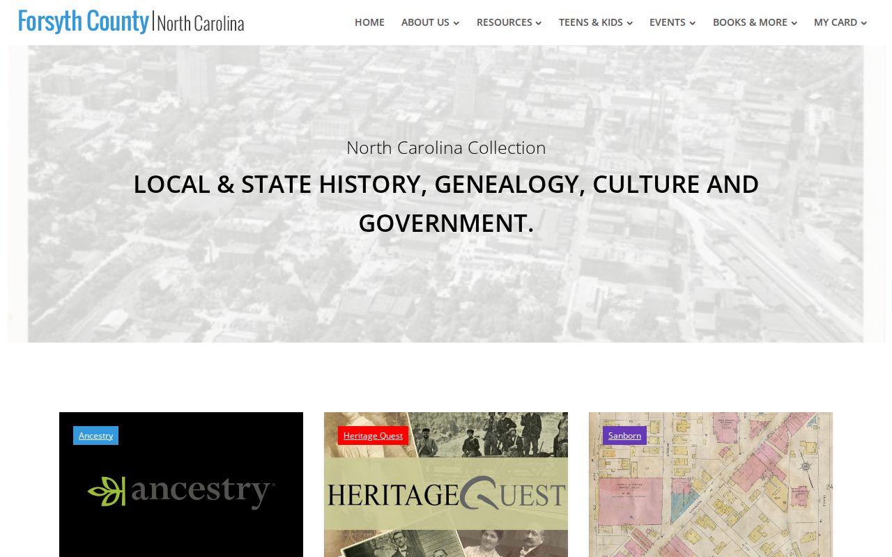 Winston-Salem public records local history databases and newspaper index
